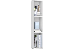 ‎VASAGLE VASAGLE Custos Kollektion - Bücherregal, 3-stöckiges Regal, offenes Aufbewahrungsregal, 24 x 20 x 94,8 cm, für Wohnzimmer, Homeoffice, Schlafzimmer, wolkenweiß LBC523W01