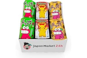 JAPON MARKET 24H Galletas Shin Chan y Pikachu- Pack de 6 Cajas de Galletas Shin Chan de Diferentes Sabores y Galletas Pikachu chocolate. Surtido de Snacks Japoneses - Caja Regalo Deliciosa y Divertida.