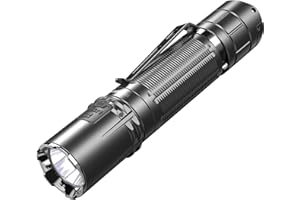 klarus XT2CR Pro 2100 lumens Tactique Lampe de Poche Rechargeable Ultra lumineuse,LED lampe torche étanche pour camping en plein, avec Holster (XT2CR Pro)