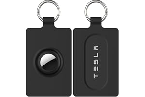 SKYARMOR Card Holder for Tesla Keycard with AirTag, Soft Silicone Key Card Protective Case Cover for Tesla Model 3 Y S X, Key Holder with Keychain Key Rings - 1 Pack