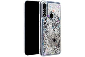 IMEIKONST Compatible con Huawei P Smart Z Funda, Liquid Brillante Sparkle Quicksands Case Transparente Silicona TPU Protective Caso para Huawei P Smart Z. Bling Dandelion XY