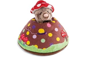 NICI Morbido Cuscino con Talpa e Mucchietto di Terra – Guanciale di Peluche Sostenibile per Bambine, Bambini e Neonati - Soffice Cuscino, 23 x 19 cm – 48210