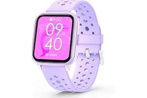 HENGTO Orologio fitness intelligente per ragazzi, con cardiofrequenzimetro e monitoraggio del sonno, tracker attività con contapassi, ottimo regalo per bambini (PP Purple)