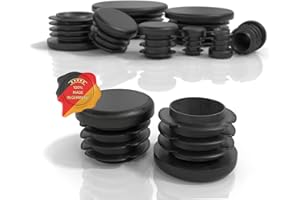 PD® Lamellenstopfen Rund 32mm für Rundrohr - Runde Endkappen aus PE Kunststoff - Rohrstopfen 32mm zur Rohrabdeckung von Stahlrohr, Edelstahlrohr, Alurohr & Aluprofil - Rundstopfen Schwarz - 4 Stück