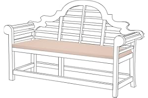 Gardenista Garden 3 Seater Bench Pad 140x47cm | Indoor Outdoor Water Resistant Bench Seat Cushion | Non Slip Soft and Comfortable Patio Furniture Seat Pads | Durable & Easy to Clean (Stone)