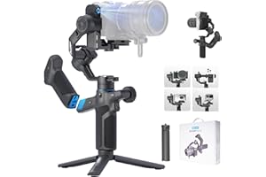 FeiyuTech SCORP Mini 3 Pro All-in-One Gimbal-Stabilisator 3-Achsen für Kamera/Smartphone/Actioncam, integriertes AI-Tracking, Abnehmbarer Fernbedienungsgriff, 2 kg Nutzlast,Vertikale Aufnahme