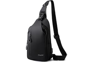 Pangogogo Umhängetasche Herren Klein, Leichte & Wasserdichte Sling Bag für Männer, Brustbeutel/Crossbody Bag für Travel, Festival, Alltag, Wandern & Radfahren
