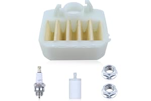HAISHINE Luftfilter Tune Up-kit för Husqvarna 340 345 346 XP 350 351 353 motorsåg, luftfilterunderhållssats med stångmuttrar bränslefilter tändstift reservdelar för 537024003