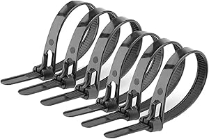 Offgridtec Lot De 100 Serre-Câbles Autobloquants Réutilisables, 7,6 Mm X 300 Mm, Résistants À La Chaleur Et Au Froid, Organisateur De Câbles Polyvalent Durable, Blanc