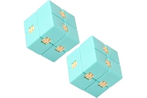 Umitive Infinity Cube, Unendlicher Würfel Anti Stress Spielzeug, Unendlicher Flip Würfel Dekompression Spielzeug, Tötungs Zeit Zappeln Spielwaren Stressabbau Würfel 2pcs,Blau