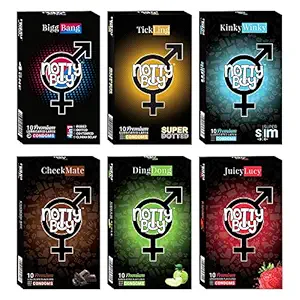NOTTY BOY Honeymoon Combo Package With Six Different Varieties - (6x10s)