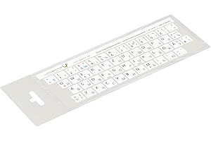 ‎LACERTO Lacerto® | 14x14mm Russisch-Deutsche Aufkleber für PC/Laptop & Notebook Tastaturen mit mattem kratzfestem Laminat | Farbe: Hellblau-Weiß (Nicht transparent)