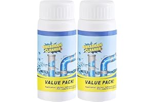 MUBUNI 2 PCS Powerful Sink & Drain Cleaner,Wild Sin/k and Dra/in Clea/ner Powe/rful & Effective Pipe Unblocker,Powerful Sink Foaming Si/nk and Dra/in Cl/eaner,Si/nk and Dr/ains Clea/ners Pow/der