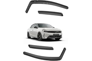 TRESVENDU In-Channel Window Deflector for Vauxhall Corsa D/E 5 Door Hatchback 2006-2019 Wind Visors Sun Rain Guard Vent Weather Shields, Smoke, 4Pcs