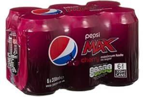 Pepsi Max Cerise 330ml (Pack de 24 x 330ml)