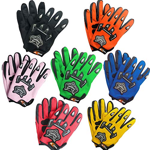 Leopard Guantes de Motocross para Adultos Bicicleta Moto ATV Patio Guantes de Protección, Verde, 12cm(Adulto)