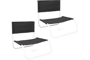 IlGruppone Coppia Spiaggine Lettino Prendisole Spiaggina Portatile 2 Pezzi Pieghevole Sdraio Giardino Compatta in Acciaio Facilmente Trasportabile Comoda Mare Campeggio Spiaggia