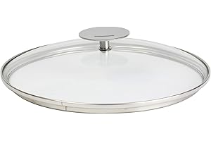 Cristel-Coperchio in Vetro, 8 mm, Colore: Platino, 28 cm