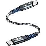 ZKAPOR Cavo USB C USB C Corto 30CM, 100W Cavo USB Type-C Ricarica Rapida PD Cavo Type C to Type C per iPhone 15/15 Pro Max, S