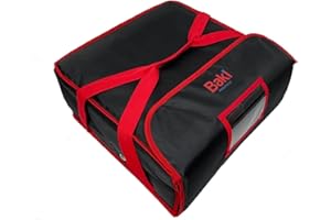 BAKI Pizza delivery Bag Larg Heavy Duty Fully Thermal 18 x 18 x 8.5 Fits 4 Pizza Boxes