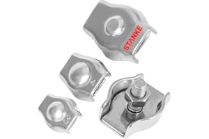 Seilwerk STANKE 10x abrazadera simple galvanizada, tamaño 5 para las cuerdas de acero 5 mm