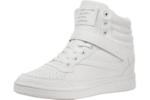 wealsex Zapatillas de Cuña para Mujer Botas Botines Alta Zapatos Deportivos Oculto Talón Altura 3.5 cm Interior Sneakers