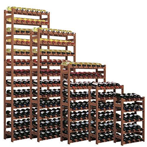 Weinregal / Flaschenregal System „Simplex“, Holz, Kiefer braun - 3