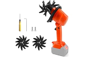 ROADTIME Cordless Handheld Cultivator Compatible with Makita 18V Battery (No Battery), 550W Garden Rotavator with 10cm Tilling Depth and 10cm Tilling Width, Electric Tiller (Only Device)