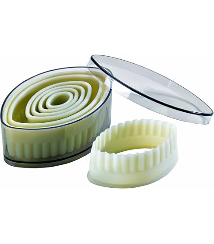 Set 7 Emporte-pièces Cœur Thermohauser - Tailles 4,5 à 12,3 Cm, Nylon Blanc, Lavable Au Lave-vaisselle - 7
