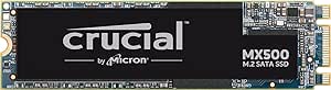 Crucial MX500 500 GB CT500MX500SSD4-Up to 560 MB/s (3D NAND, SATA, M.2 Type 2280SS, Internal SSD)