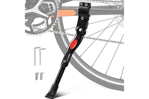 Blendura Bequille Velo, Réglable Béquille de Vélo de 24 à 27 Pouces Bequille Velo avec Pied en Caoutchouc antidérapant Béquilles pour Vélo Convient pour vélo, VTT, vélo de Route