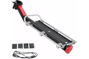 ThreeH Portapacchi per bicicletta a sgancio rapido Leggero portacarichi posteriore Universale 20lb/9kg di carico con riflettore e cinghia elastica per il carico