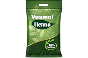 Vasmol Henna 100% Pure Organic Henna Powder (Mehendi), 500gms I For Grey Hair Coverage, Hair Conditioning & Nourishment I For Mehndi designs on Hands and Feet I For Hair Colour (25g pack*20 pack)