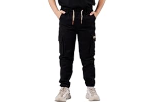 SERENYOU Jungen Cargohose Kinder Cargo Hose mit Elastischem Bund