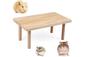 BDBFPAN Hamster Plattform, Hamster Zubehör für Käfig, Erhöhte Plattform für Kleintiere, Futterplatz und Spielbereich, Maße 25x14 cm