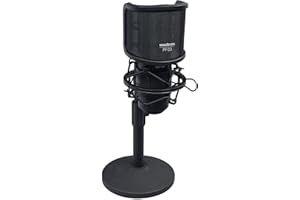 WOODBRASS Bird UM1 Pack Podcast Noir - Microphone USB Cardioïde à Condensateur PC et Mac pour Broadcast et Enregistrement Streaming, Podcasting, Conférence, Home Studio Mao, Voix Off