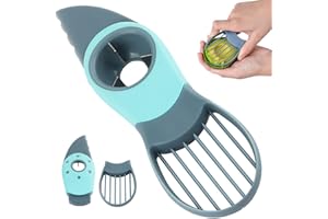 Avocadoschneider, Taozoey 3-In-1 Avocado Tool, Avocado Slicer Cutter, Avocado Obst Schneider, Küche Gadgets für Avocado, Kiwi und Mehr Obst(Blau)