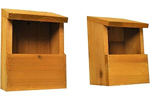 Selections Wooden Robin Bird Nest Box House (Pack of 2)