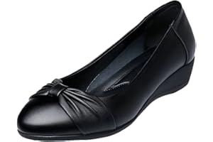 VBEDKDEB Ballerines pour femme avec talon compensé et sandales décontractées pour femme - Ballerines noires pour femme