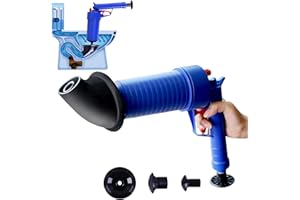 MOKERNALI Toilettenkolben, Abflussreiniger Pumpe, Pressluft Rohrreiniger Toilette, 23 x 28 cm, mit Druckentlastungs-Sicherheitsventil, für Arbeiten an Spülen, Badewannen und Toiletten