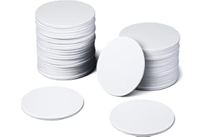 FDCLIXUVOL 50 Stück NFC Tag, NTAG215 NFC Karten Wiederbeschreibbar 504 Byte Speicher Blanko Programmierbare NFC-Cards Visitenkarte für Alle NFC-fähigen Telefone und Geräte, Weiß Rund (25 mm)