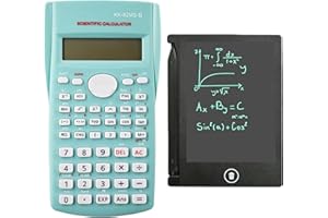 PEIXIONG KK-82MS-B/KK-82MS-D Calculadora científica portátil de ingeniería con bloc de notas,con tableta de escritura borrable LCD de 4,4 pulgadas, calculadora portátil profesional para oficina,escuela (verde)