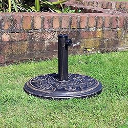 Kingfisher Base de Parasol 45x45x32.5 cm Round Base - Cast Iron Effect