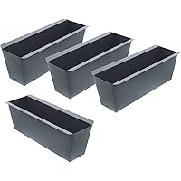 Spetebo Metall Pflanzkasten Einsatz für Europalette - 4 Stück/grau - Blumenkasten Balkonkasten Pflanzenkasten