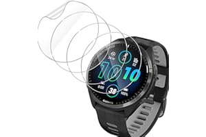 Holilo 4 Pièces Protection Écran pour Garmin Forerunner 965, 9H Dureté Anti-Rayures 3D Couverture Complète HD Sans Bulles Protecteur d'écran en- Transparent