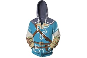 Ya-cos Link Cosplay Hooded Zipper Coat Jacket Green