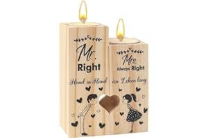 HASUDEI Candeliere Legno a Forma di Cuore Candeliere per San Valentino Portacandele in Legno di Natale per Decorazione Compleanno Regalo per Sorella Mamma Moglie Bomboniera Matrimonio