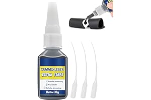 Erigathe Gummikleber Extra Stark, 30g Reifenkleber mit Anti-Trocknungsspitze, Starke Bindung Kleber für Gummi, Reifen, Schuhe, Gürtel und Weitere Gummiprodukte