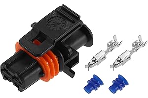 X AUTOHAUX 1 Set Car Female Pre Wired Diesel Injector Connector Electrical Plug