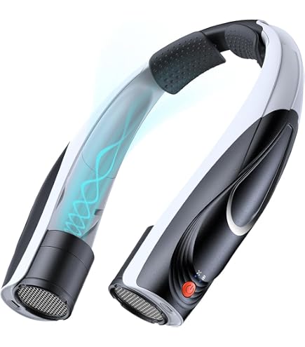 Ventilatore portatile da collo, batteria da 4000 mAh, ricaricabile